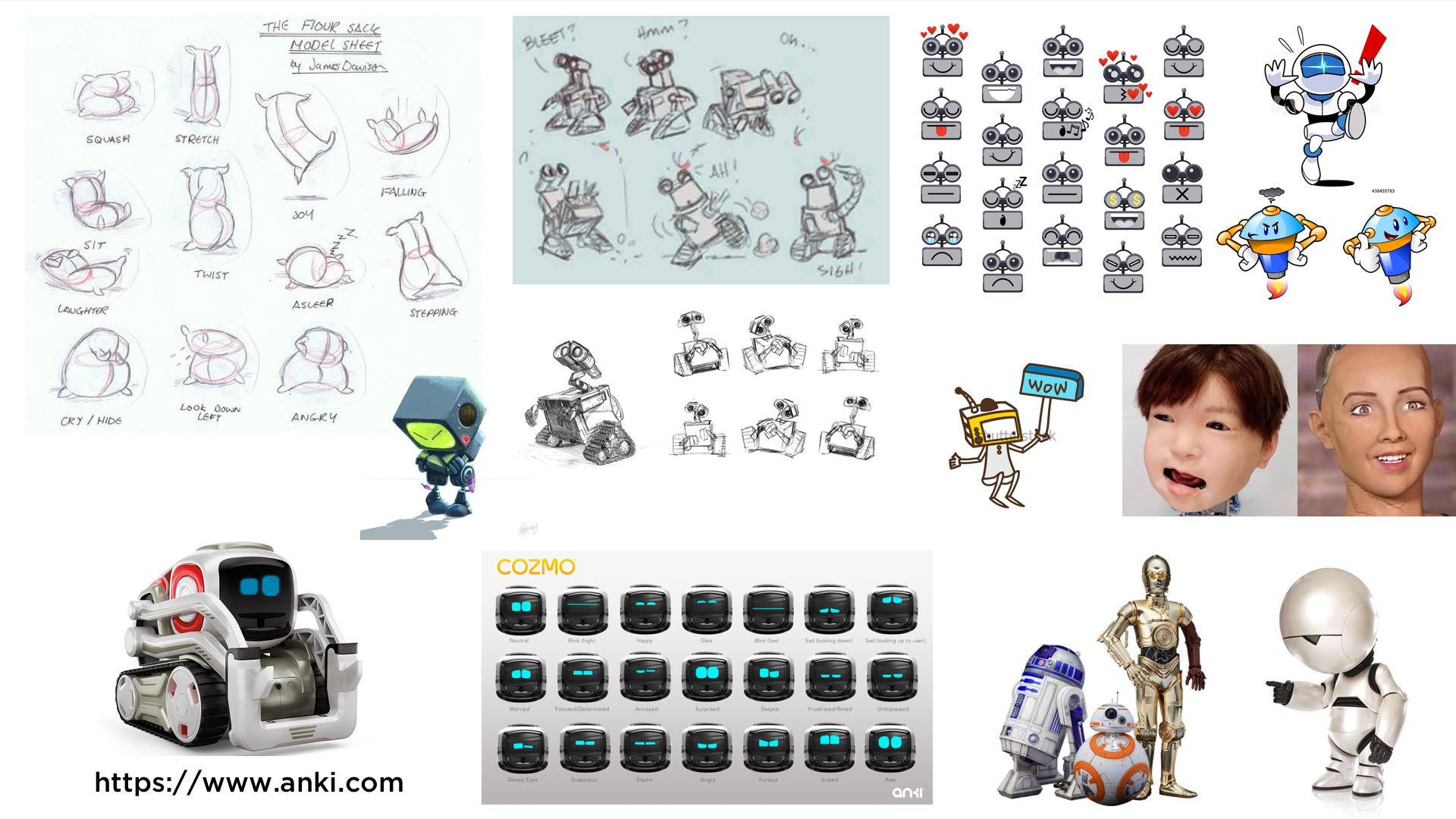 robot emotion illustrations